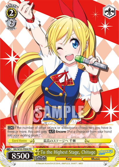 To the Highest Stage, Chitoge - NK/W30-PE04 - Promo available at 401 Games Canada