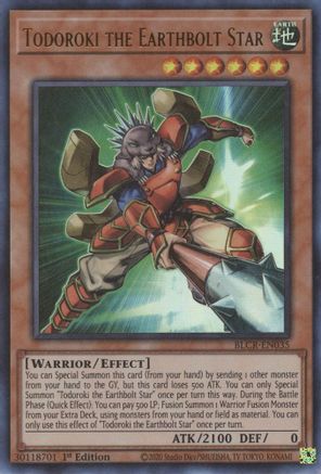 Todoroki the Earthbolt Star - BLCR-EN035 - Ultra Rare - 1st Edition available at 401 Games Canada