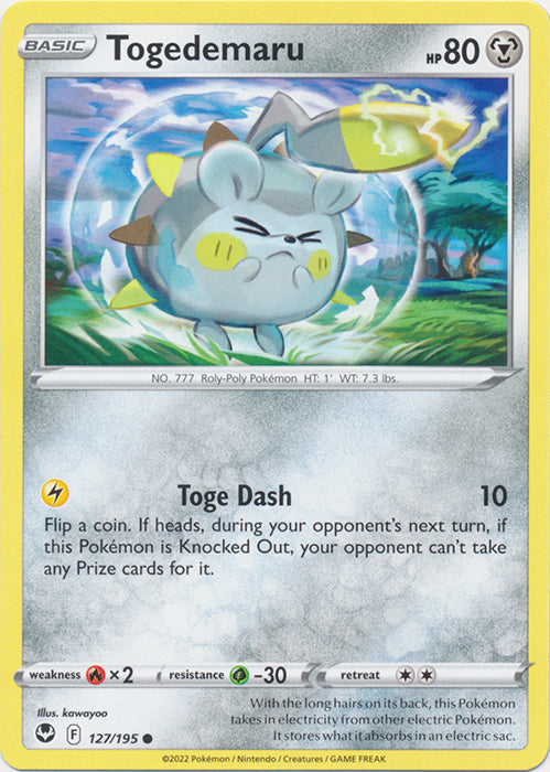 Togedemaru - 127/195 - Common available at 401 Games Canada