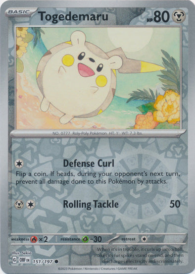 Togedemaru - 151/197 - Common - Reverse Holo available at 401 Games Canada