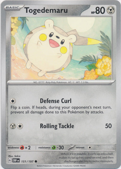 Togedemaru - 151/197 - Common available at 401 Games Canada