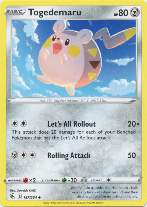Togedemaru - 187/264 - Uncommon available at 401 Games Canada