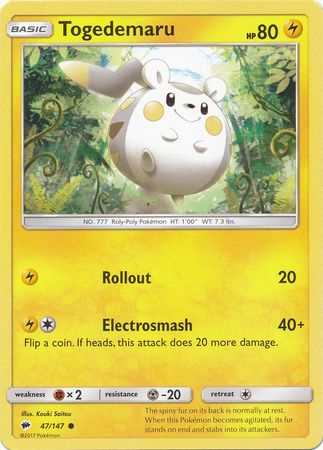Togedemaru - 47/147 - Common available at 401 Games Canada