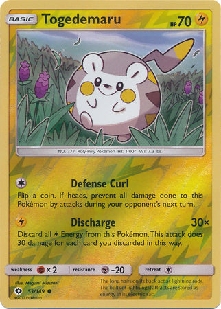 Togedemaru - 53/149 - Common - Reverse Holo available at 401 Games Canada