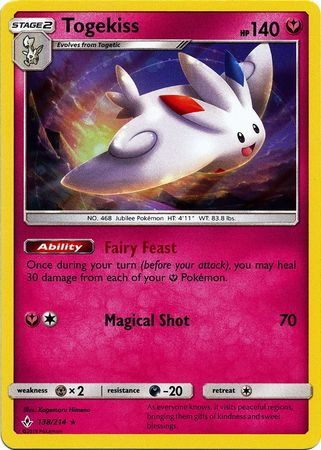 Togekiss - 138/214 - Holo Rare available at 401 Games Canada