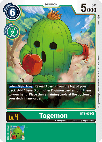 Togemon - BT1-074 - Rare available at 401 Games Canada