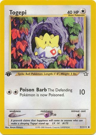 Togepi - 51/111 - Uncommon - 1st Edition available at 401 Games Canada