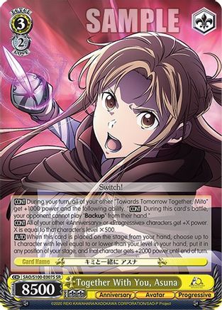 Together With You, Asuna (SR) - SAO/S100-E007S - Super Rare available at 401 Games Canada