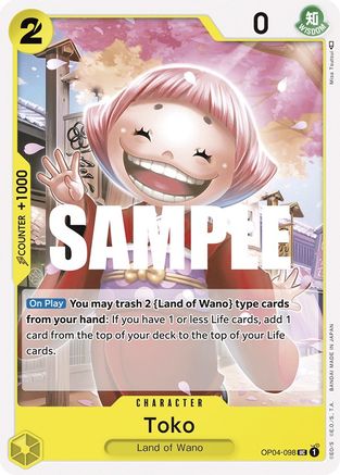 Toko - OP04-098 - Uncommon available at 401 Games Canada