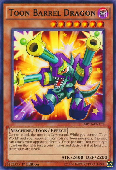 Toon Barrel Dragon - MP16-EN132 - Rare - 1st Edition available at 401 Games Canada