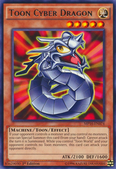 Toon Cyber Dragon - MP16-EN074 - Rare - 1st Edition available at 401 Games Canada