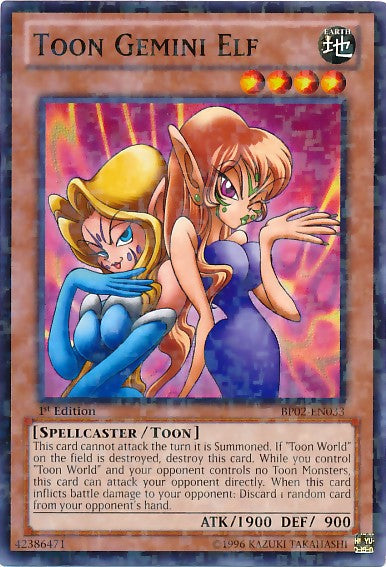 Toon Gemini Elf - BP02-EN033 - Mosaic Rare - 1st Edition available at 401 Games Canada