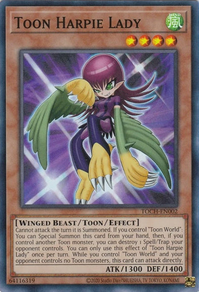 Toon Harpie Lady - TOCH-EN002 - Super Rare - Unlimited available at 401 Games Canada