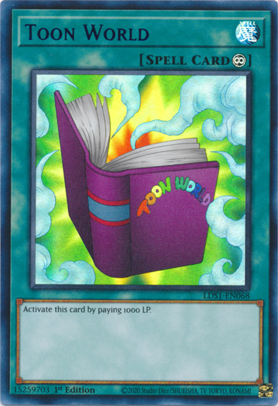 Toon World (alternate art) (Blue) - LDS1-EN068 - Ultra Rare - 1st Edition available at 401 Games Canada