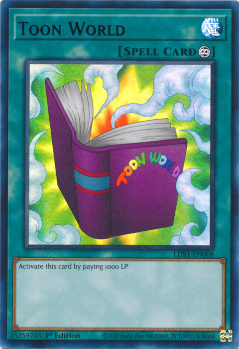 Toon World (alternate art) (Purple) - LDS1-EN068 - Ultra Rare - 1st Edition available at 401 Games Canada