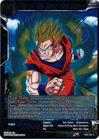 Top of His Game Son Gohan - TB2-021 - Common (FOIL) available at 401 Games Canada