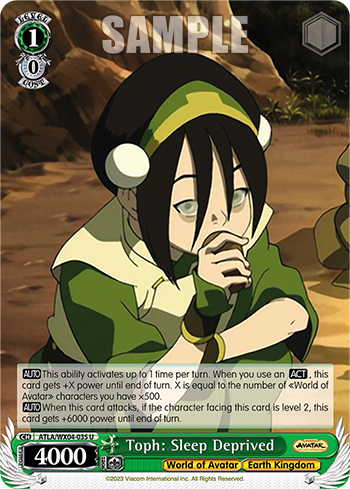 Toph: Sleep Deprived - ATLA/WX04-E035 - Uncommon available at 401 Games Canada