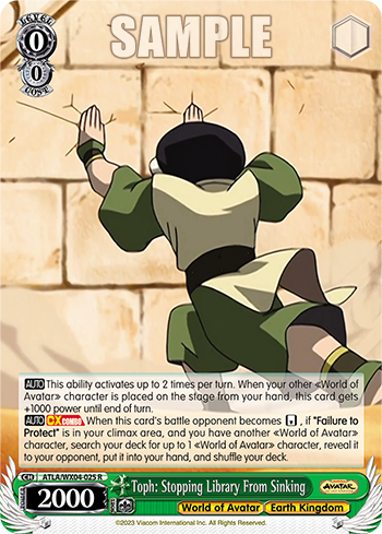 Toph: Stopping Library From Sinking - ATLA/WX04-E025 - Rare available at 401 Games Canada