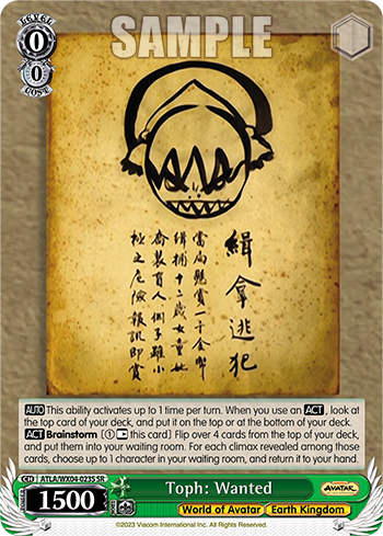 Toph: Wanted - ATLA/WX04-E023S - Super Rare available at 401 Games Canada