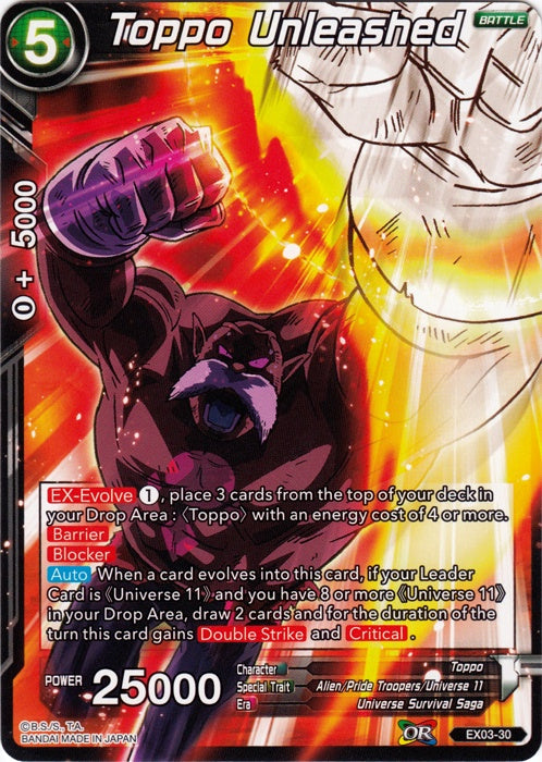 Toppo Unleashed - EX03-30 - Expansion Rare available at 401 Games Canada