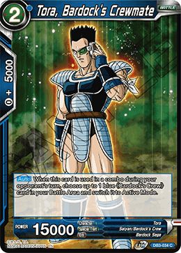 Tora, Bardock's Crewmate - DB3-034 - Common available at 401 Games Canada