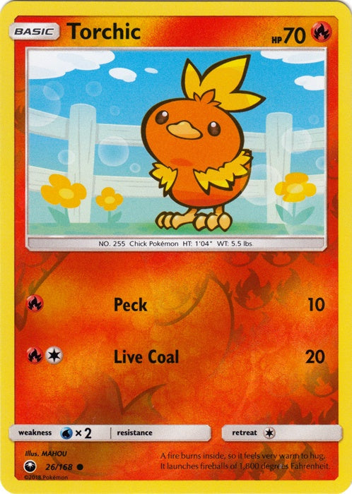 Torchic - 26/168 - Common - Reverse Holo available at 401 Games Canada