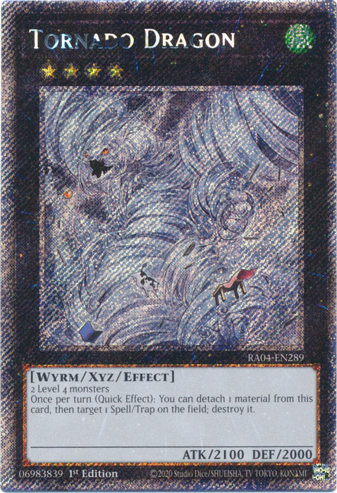 Tornado Dragon (Platinum Secret Rare) - RA04-EN289 - Platinum Secret Rare - 1st Edition