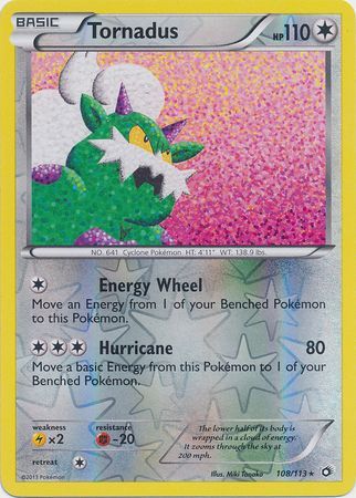 Tornadus - 108/113 - Holo Rare - Reverse Holo available at 401 Games Canada