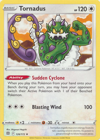 Tornadus - 126/172 - Rare available at 401 Games Canada
