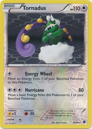 Tornadus - 89/98 - Holo Rare - Reverse Holo available at 401 Games Canada