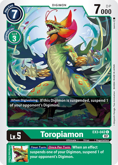 Toropiamon - EX3-042 - Common available at 401 Games Canada