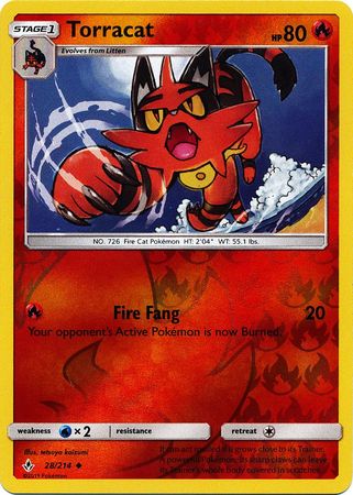 Torracat - 28/214 - Uncommon - Reverse Holo available at 401 Games Canada