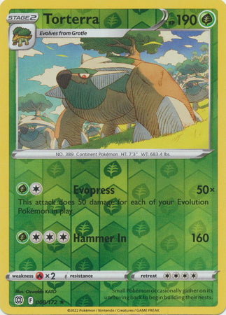 Torterra - 008/172 - Holo Rare - Reverse Holo available at 401 Games Canada