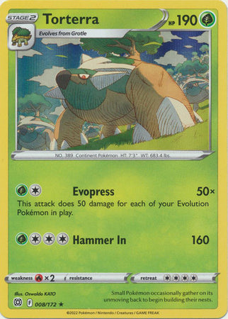 Torterra - 008/172 - Holo Rare available at 401 Games Canada