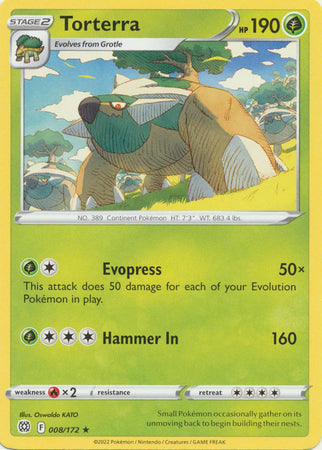 Torterra - 008/172 - Rare - Theme Deck Exclusive available at 401 Games Canada