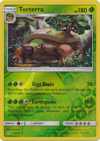 Torterra - 9/156 - Holo Rare - Reverse Holo available at 401 Games Canada