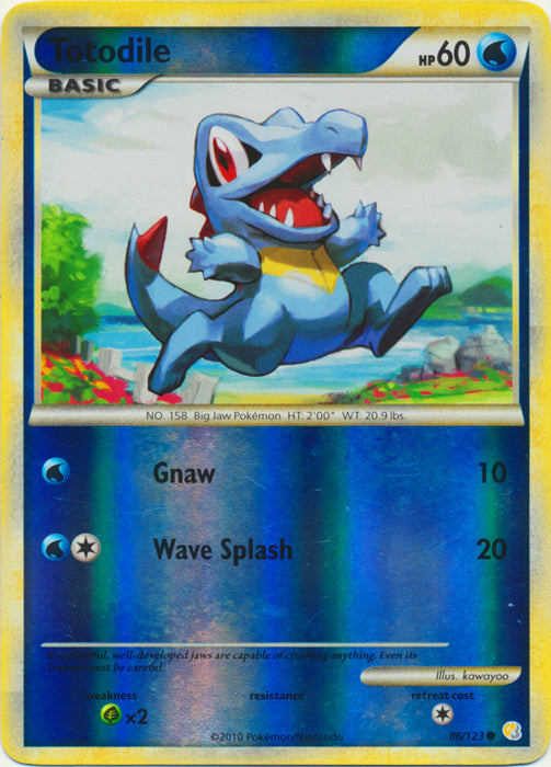 Totodile - 86/123 - Common - Reverse Holo available at 401 Games Canada