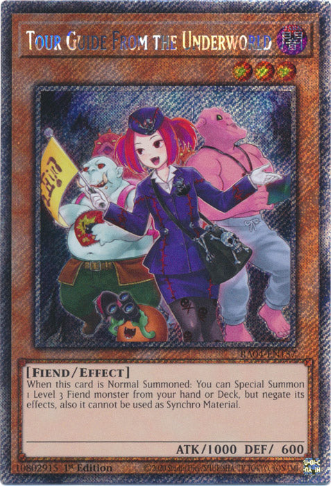 Tour Guide from the Underworld (Alternate Art) (Platinum Secret Rare) - RA04-EN157 - Platinum Secret Rare - 1st Edition