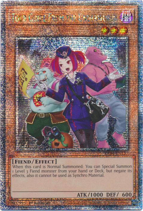 Tour Guide from the Underworld (Alternate Art) - RA04-EN157 - Quarter Century Secret Rare - 1st Edition