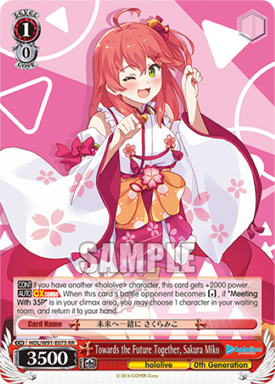 Towards the Future Together, Sakura Miko - HOL-W91-E075 - Double Rare available at 401 Games Canada