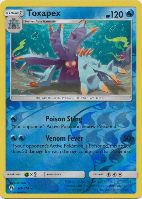 Toxapex - 69/214 - Rare - Reverse Holo available at 401 Games Canada