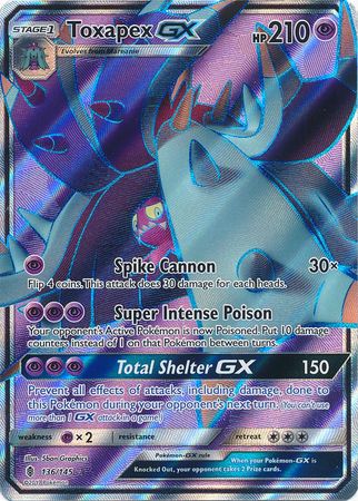 Toxapex GX - 136/145 - Full Art Ultra Rare available at 401 Games Canada