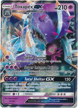 Toxapex GX - 57/145 - Ultra Rare available at 401 Games Canada