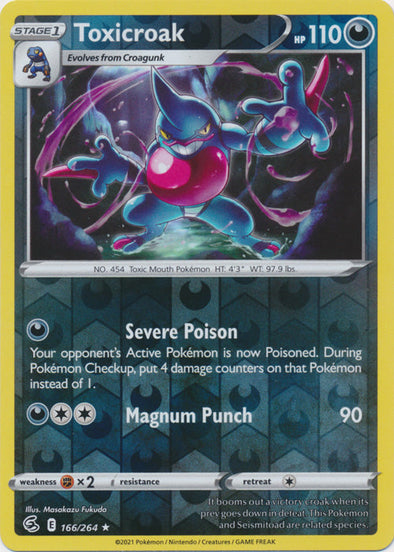 Toxicroak - 166/264 - Rare - Reverse Holo available at 401 Games Canada