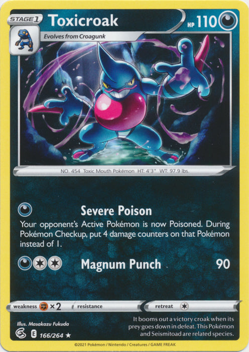 Toxicroak - 166/264 - Rare available at 401 Games Canada