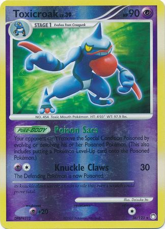 Toxicroak - 36/123 - Rare - Reverse Holo available at 401 Games Canada