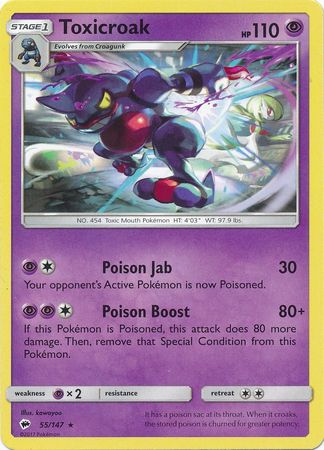 Toxicroak - 55/147 - Rare available at 401 Games Canada