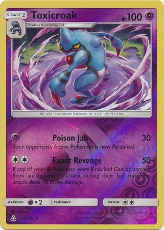 Toxicroak - 57/156 - Rare - Reverse Holo available at 401 Games Canada