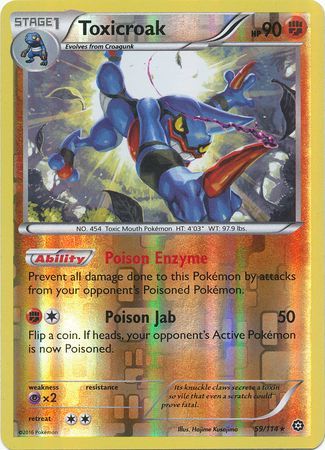 Toxicroak - 59/114 - Rare - Reverse Holo available at 401 Games Canada