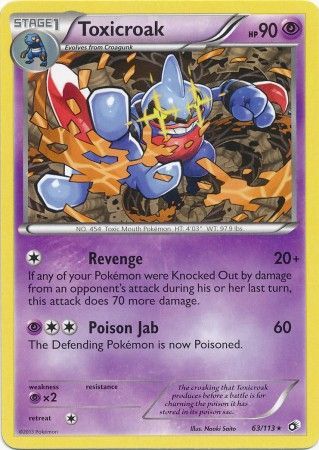 Toxicroak - 63/113 - Rare available at 401 Games Canada